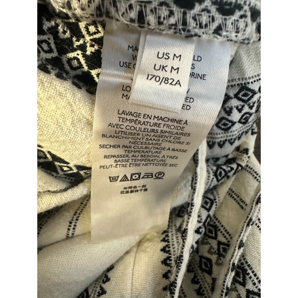 by Anthropologie Essential Beach Pant Cream Black Tribal Stripe Tassel Medium - Picture 8 of 15